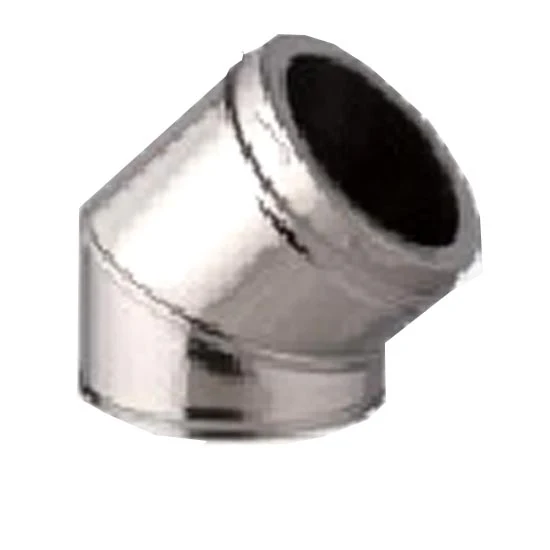 5 Inch (125mm) Twin Wall 45 Degree Bend Inc Locking Band - Image 2