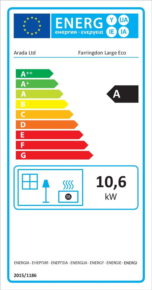 Arada Farringdon Large Eco Grey 12 kW Stove - Image 8