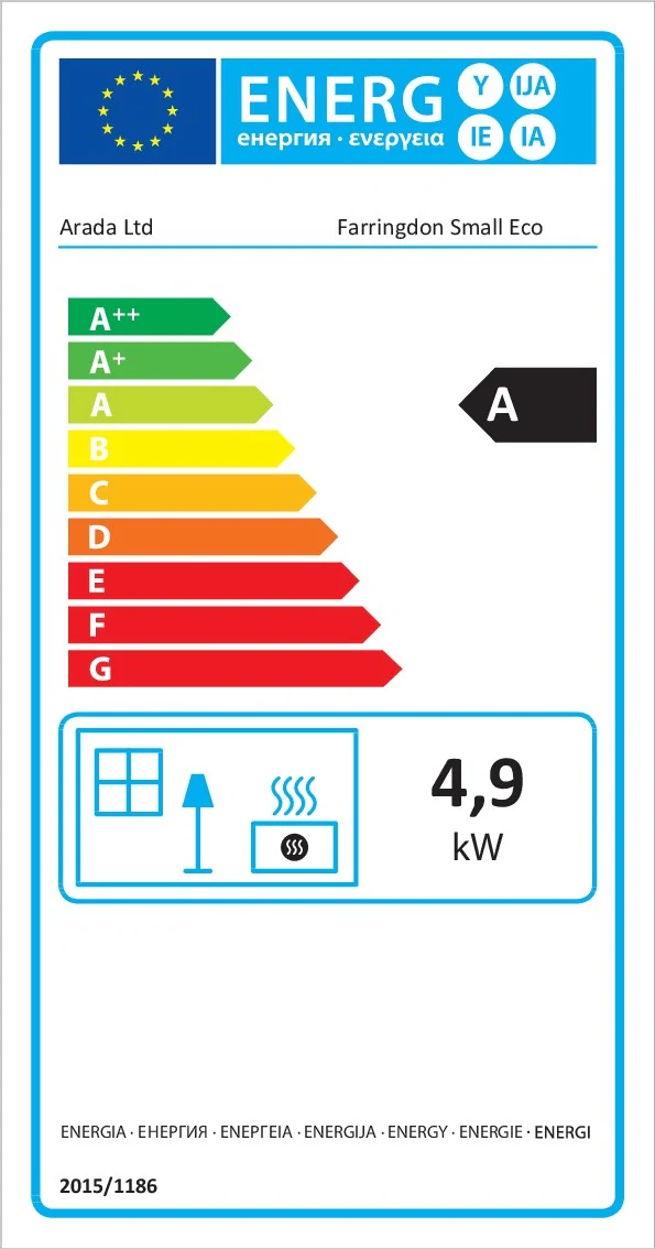 Arada Farringdon Small Eco Grey 5 kW Stove - Image 4