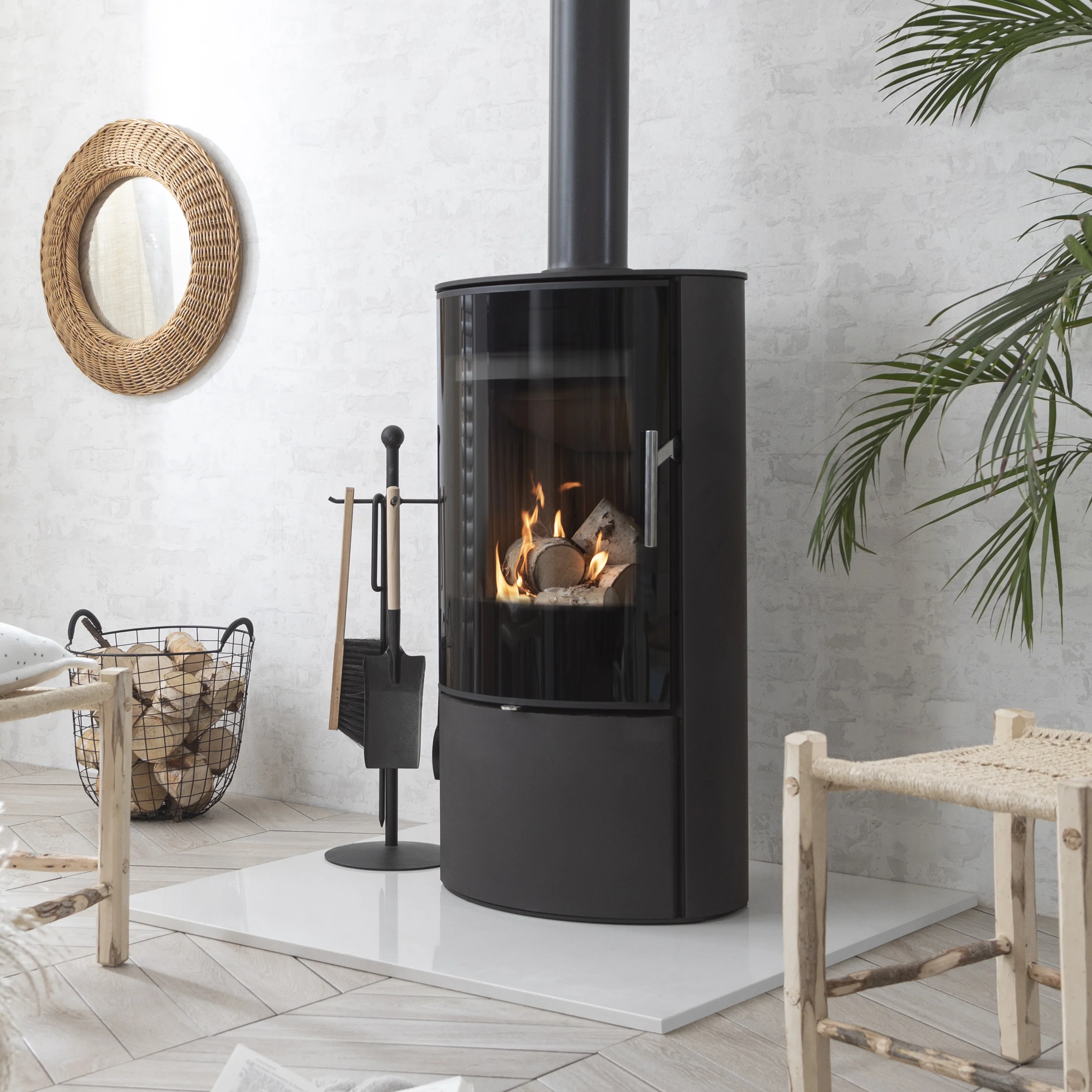 Arada Lagom 4 kW Black Steel Wood Burning Stove - Image 3