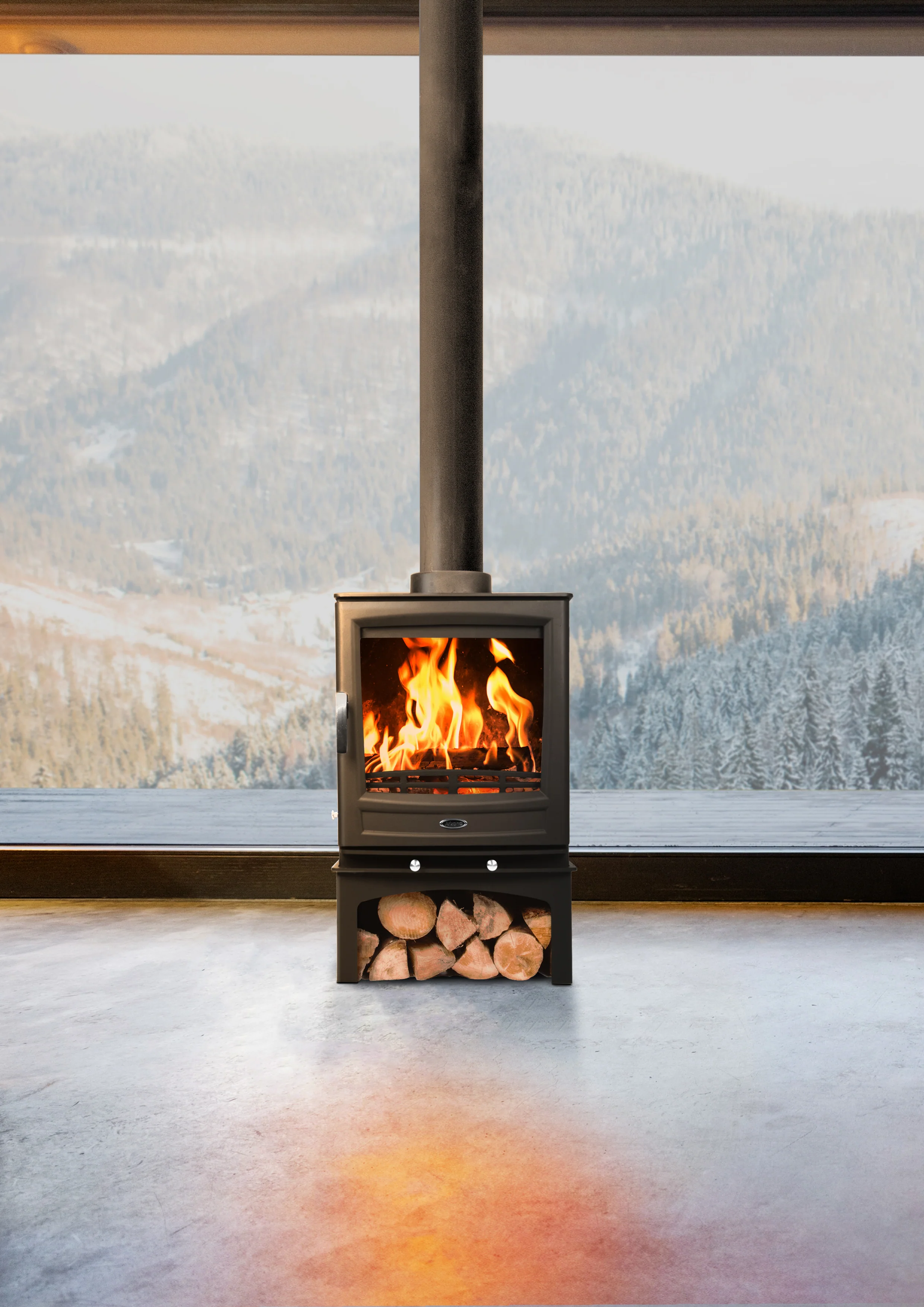 Arizona A05 5kW Eco Design Multi-Fuel Stove And log Store - Image 7