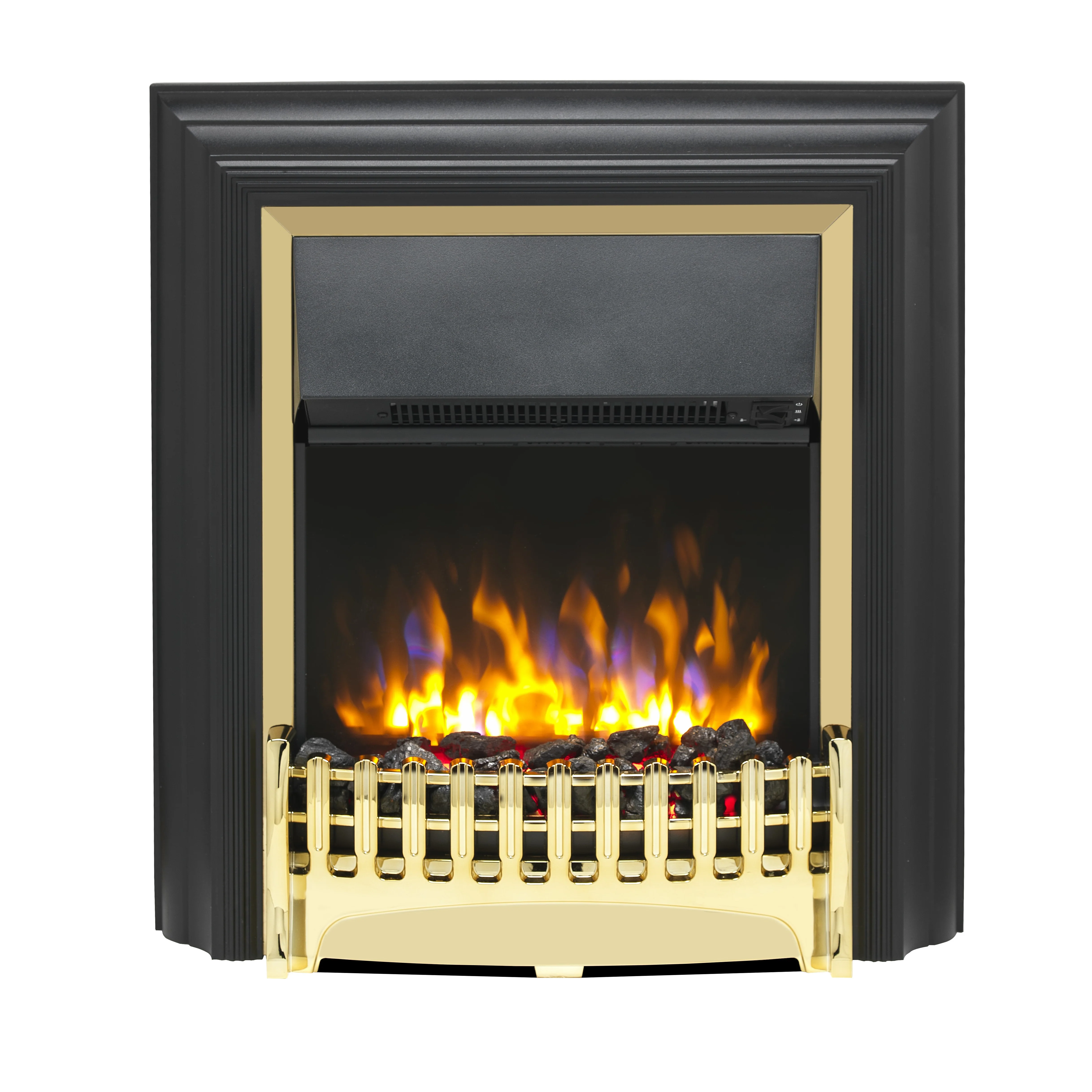 Dimplex Kingsley Deluxe 2kW Electric Inset Stove Brass, Optiflame - Image 3