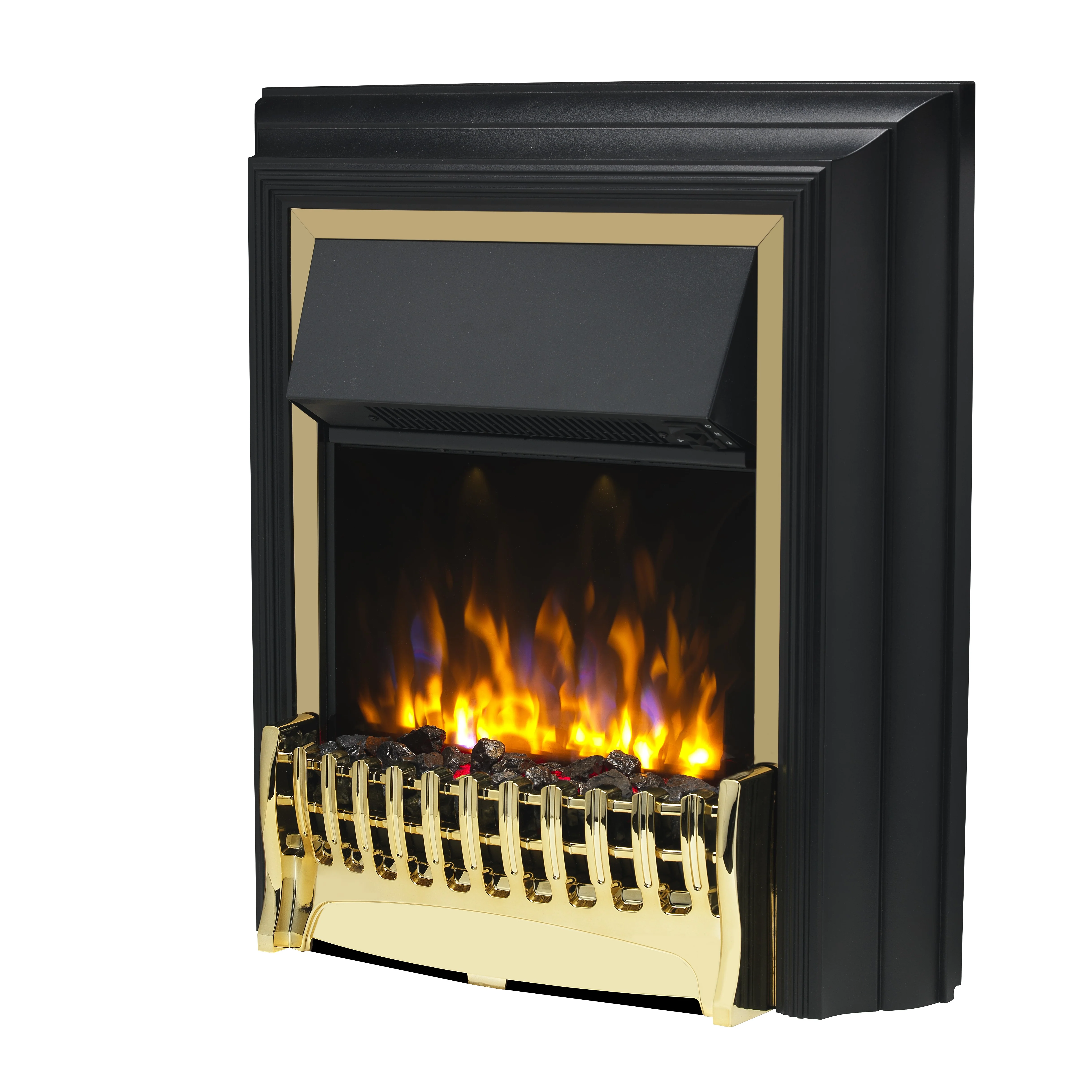 Dimplex Kingsley Deluxe 2kW Electric Inset Stove Brass, Optiflame - Image 4