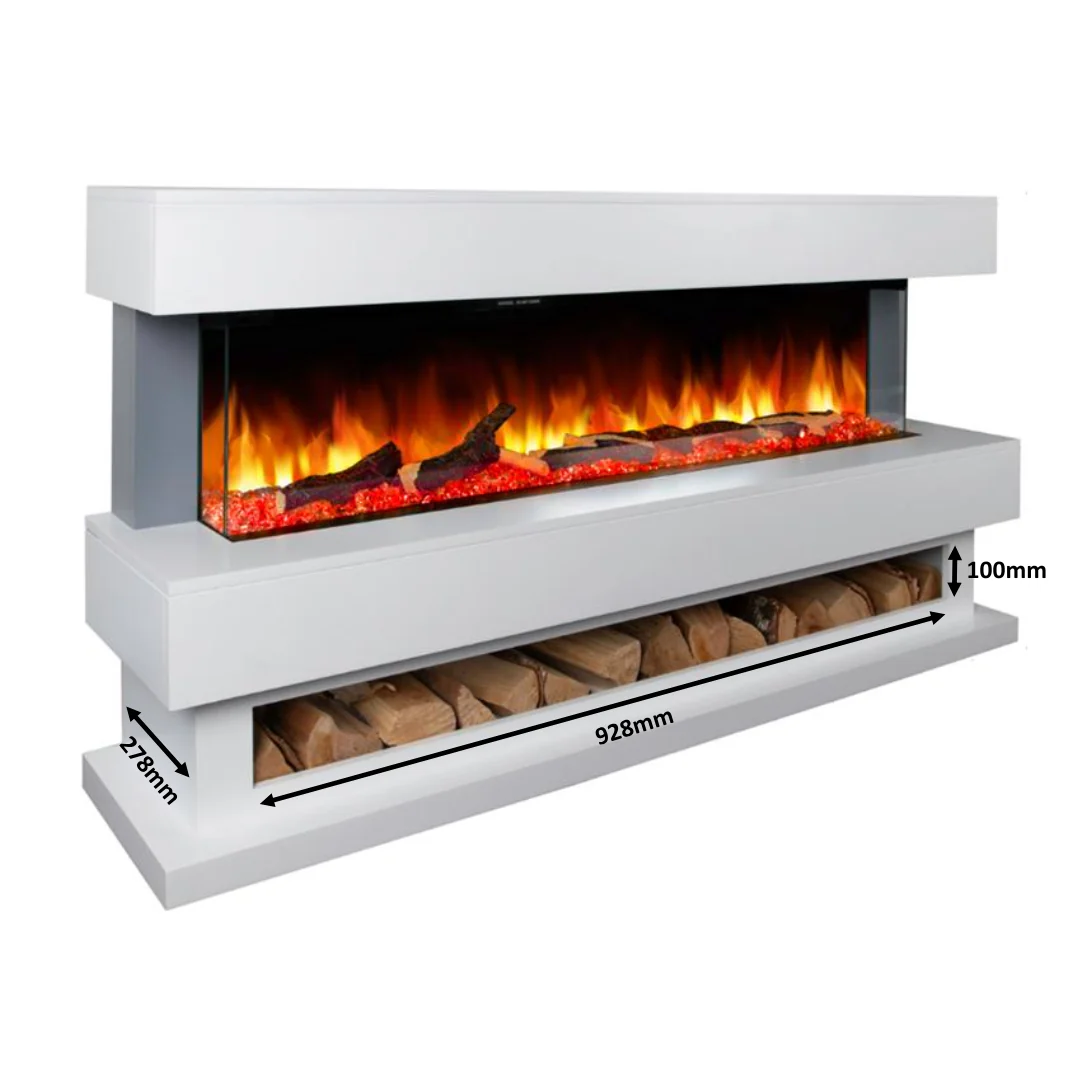 Ezee Glow 36'' Aura Media Wall Electric Suite - Image 3