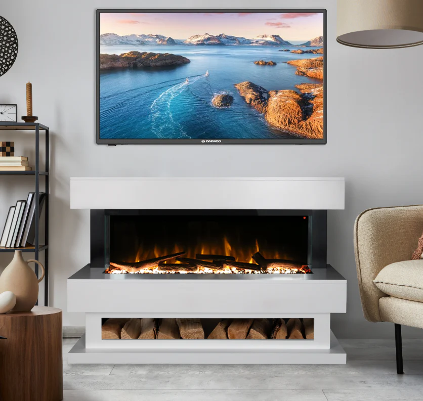 Ezee Glow 36'' Aura Media Wall Electric Suite - Image 4