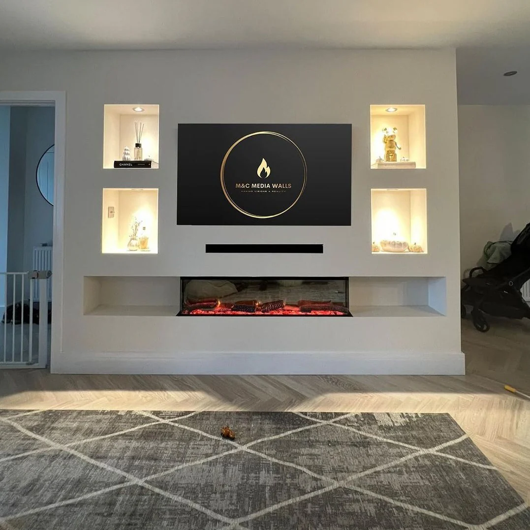 Ezee Glow 60'' Celestial Built-In Media Wall Electric Fire - Image 10