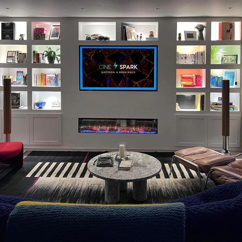 Ezee Glow 60'' Celestial Built-In Media Wall Electric Fire - Image 9