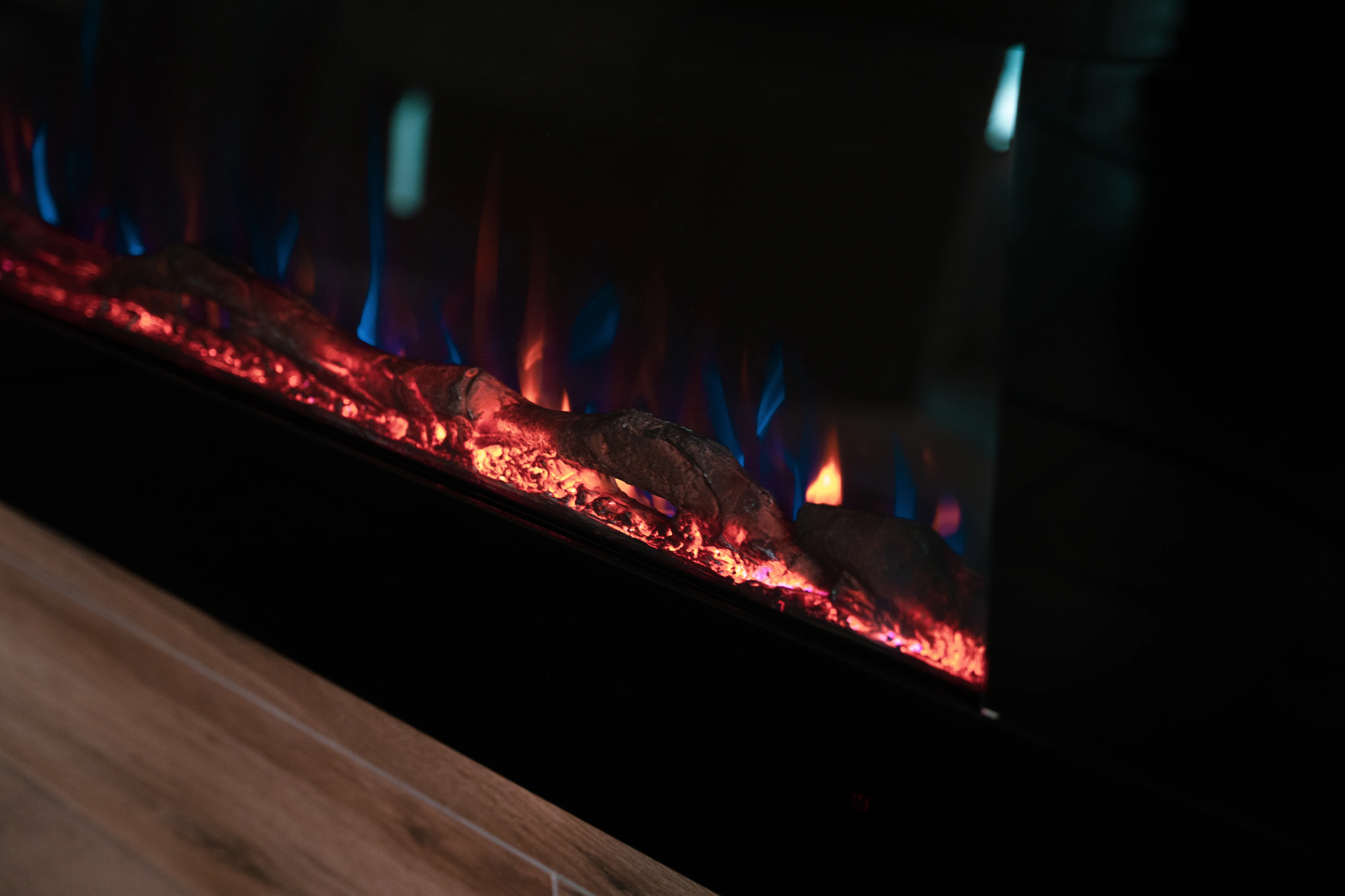 Ezee Glow XL Zara 72"  Black Wall Mounted or Recessed / Built In Electric Fire - Image 14