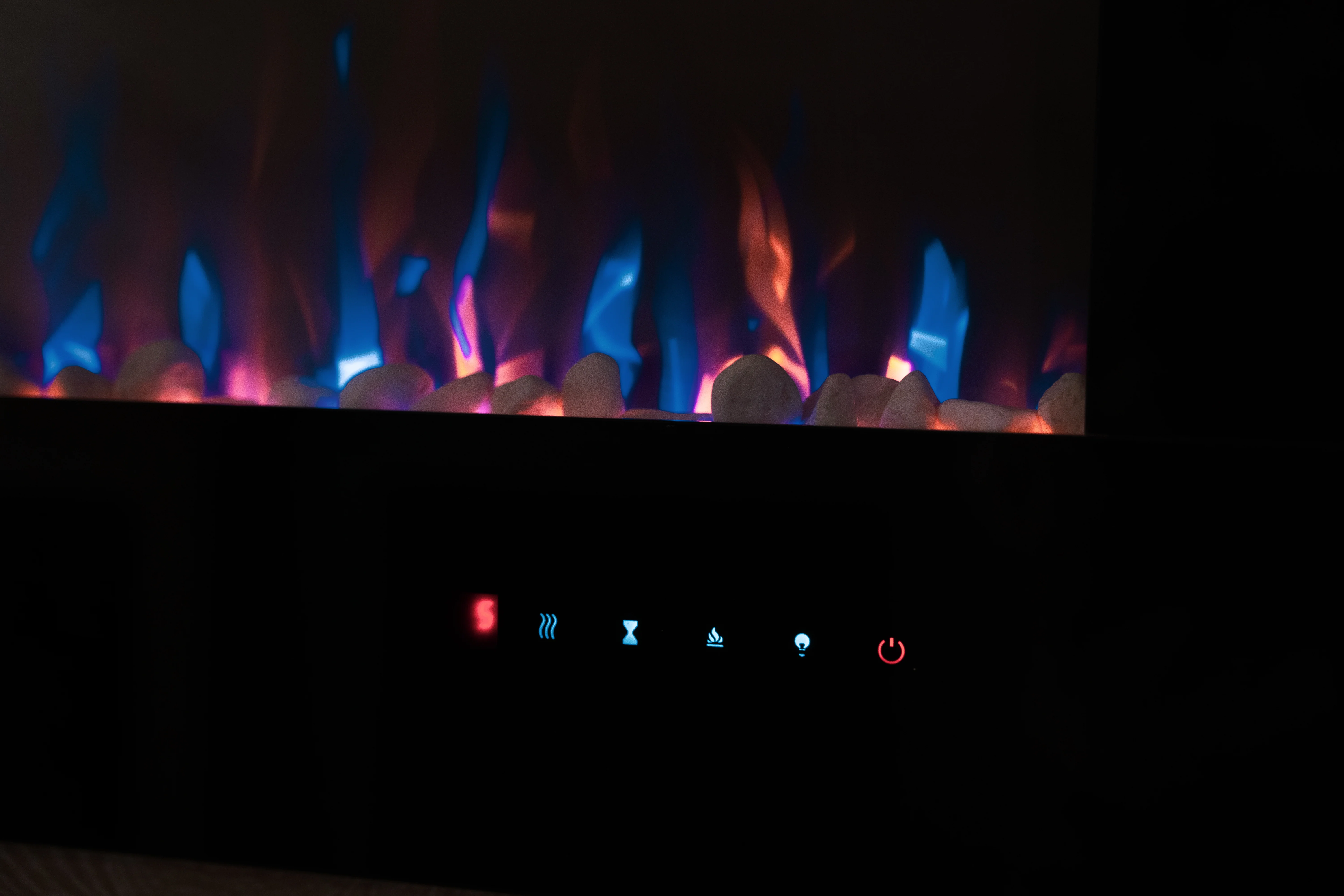 Ezee Glow XL Zara 72"  Black Wall Mounted or Recessed / Built In Electric Fire - Image 17