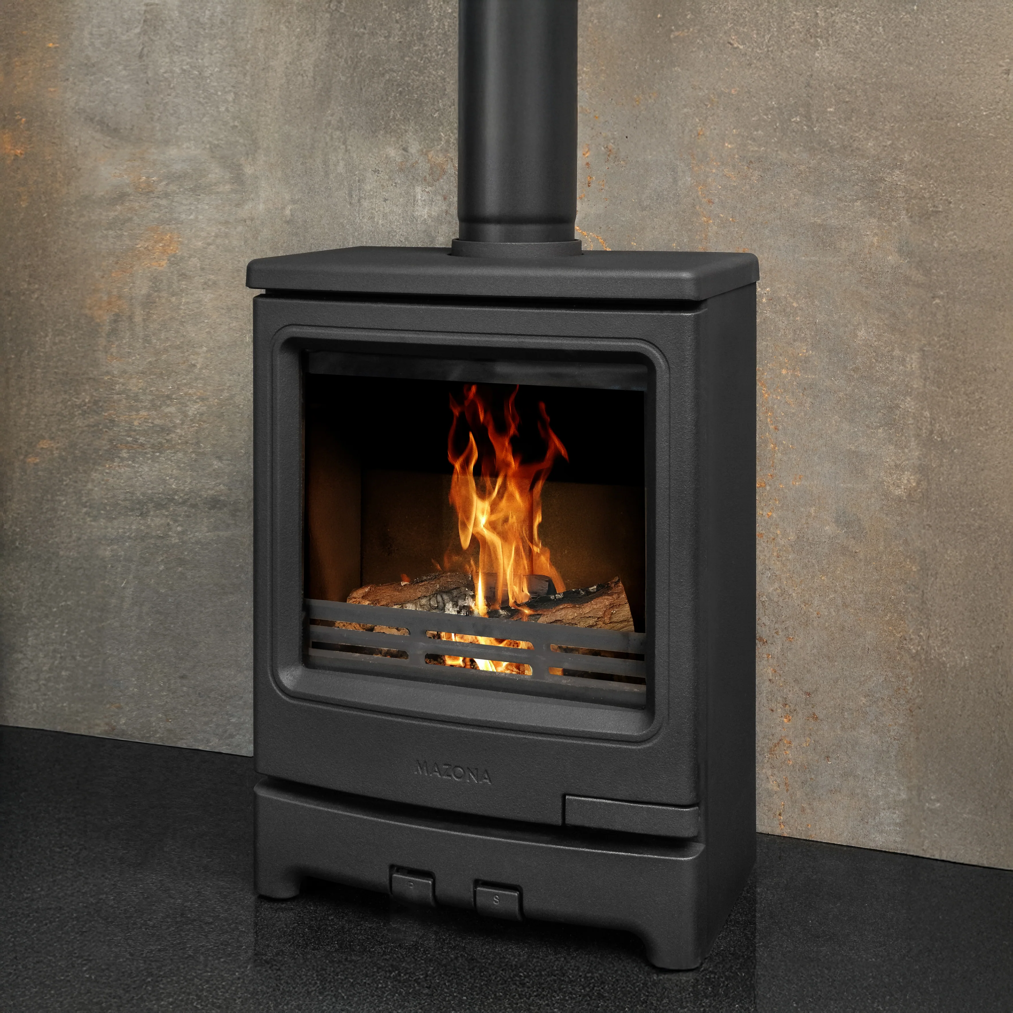 Mazona Kingsmere 5kW Multifuel Woodburning Stove Black Edition, Freestanding, Eco Design Approved, Defra Approved - Image 3