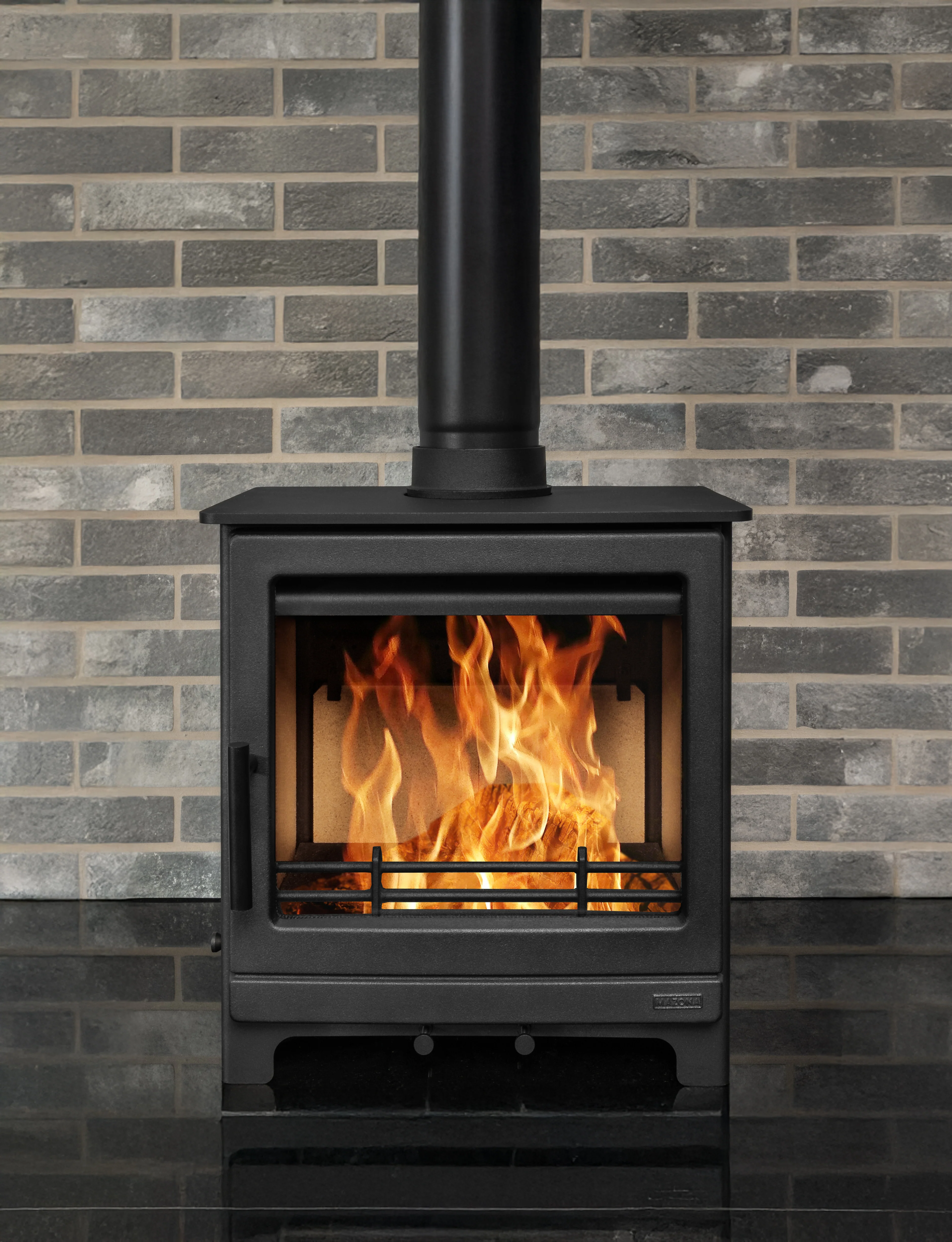 Mazona Ripley 8kW Multifuel Woodburning Stove Black Edition, Freestanding, Eco Design Approved, Defra Approved - Image 6
