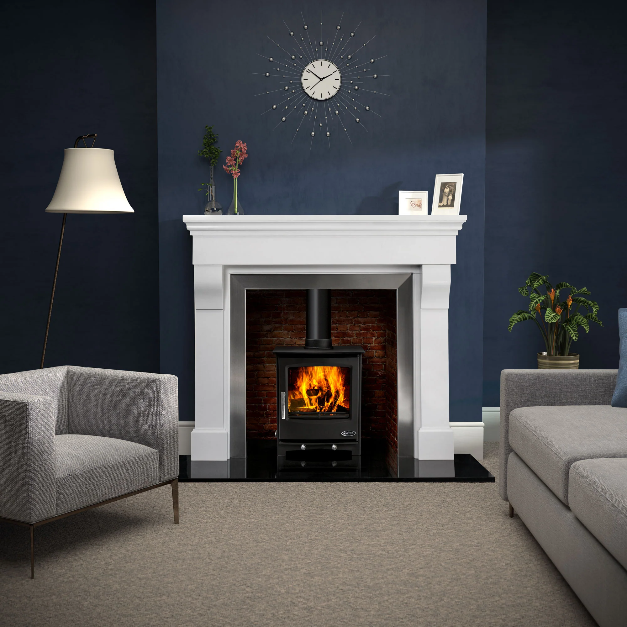 Mazona Rye 5kW Multifuel Woodburning Stove, Freestanding, Eco Design Approved, Defra Approved - Image 9